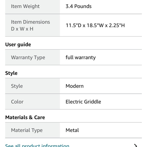 Chefman Electric Griddle - Picture 8 of 8